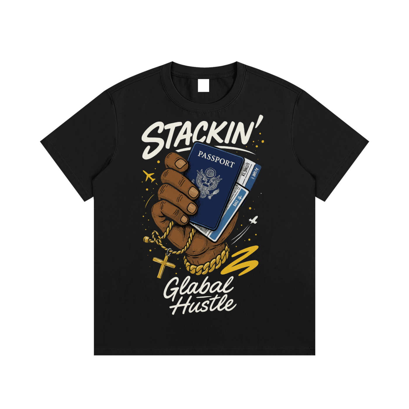 "GLOBAL HUSTLE" t-shirts set