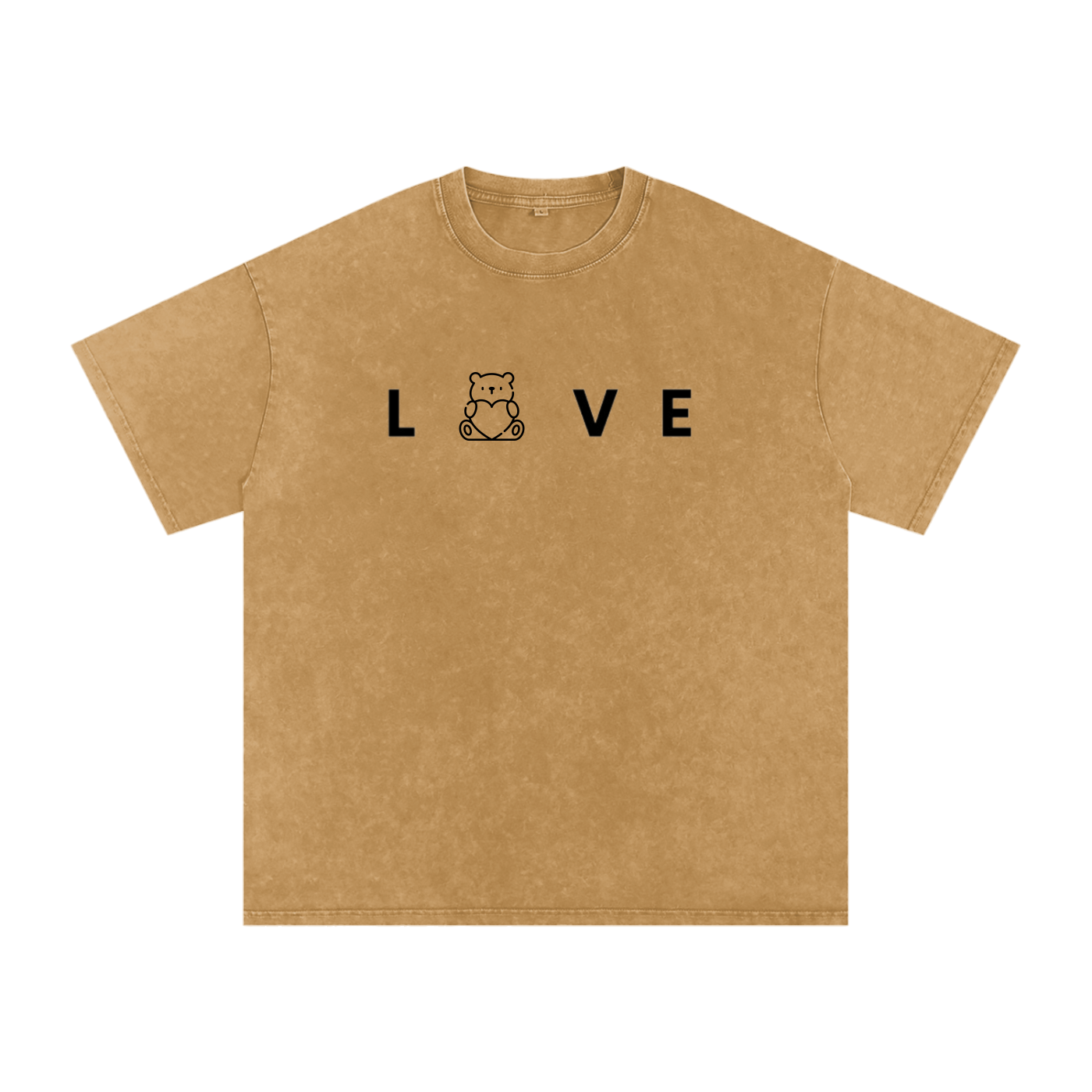 Acid Wash Oversize "LOVE" T-Shirt